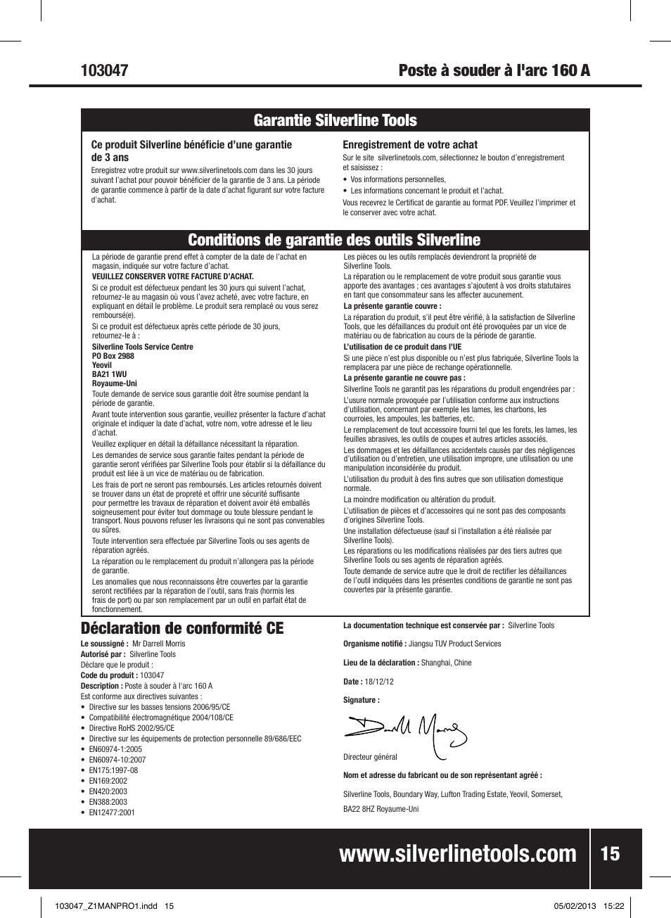 Silverline 160A Inverter Arc Welder User Manual | Page 16 / 40