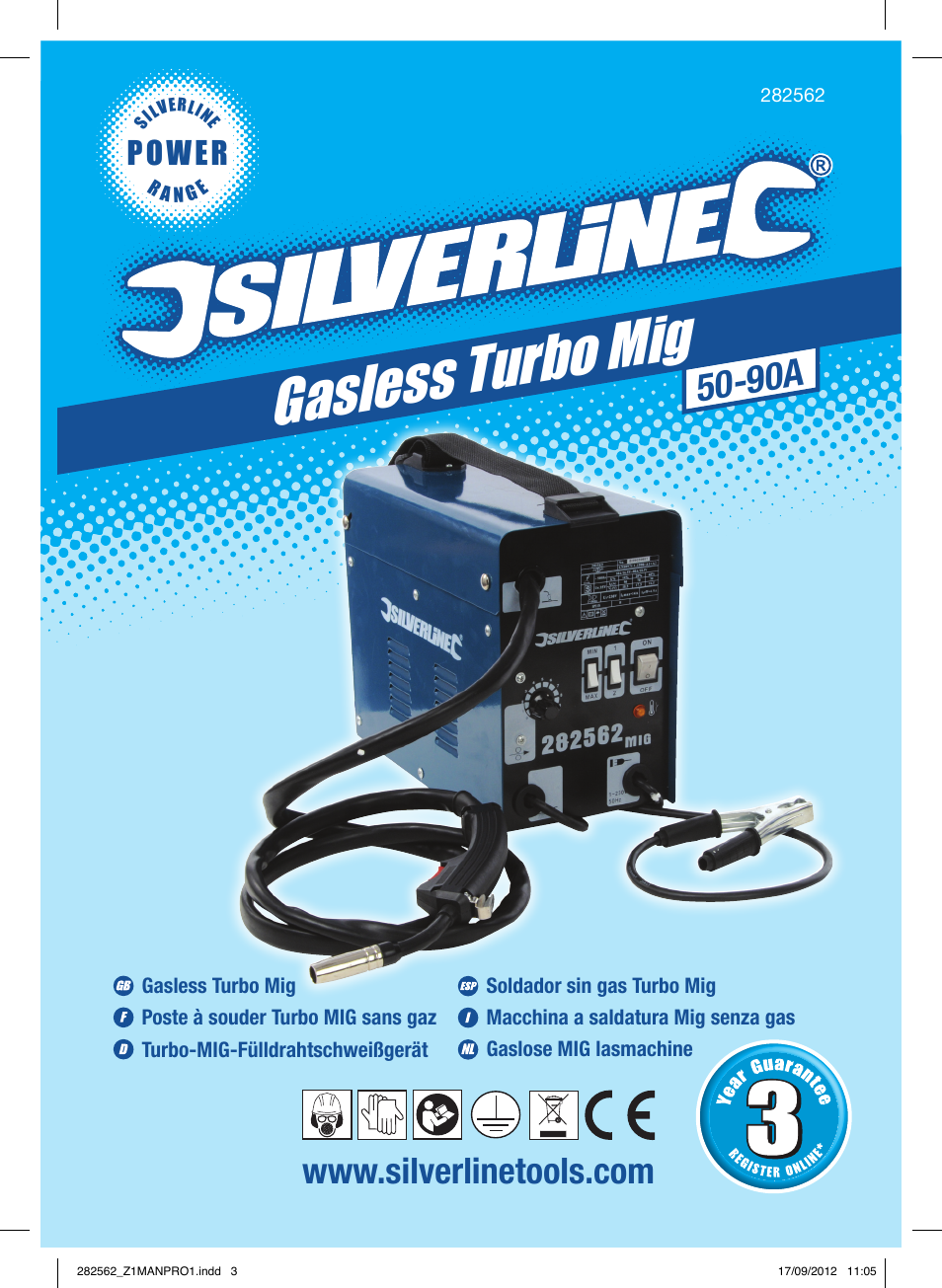 Gasless turbo mig, Power | Silverline 90A Gasless Turbo Mig User Manual | Page 2 / 28