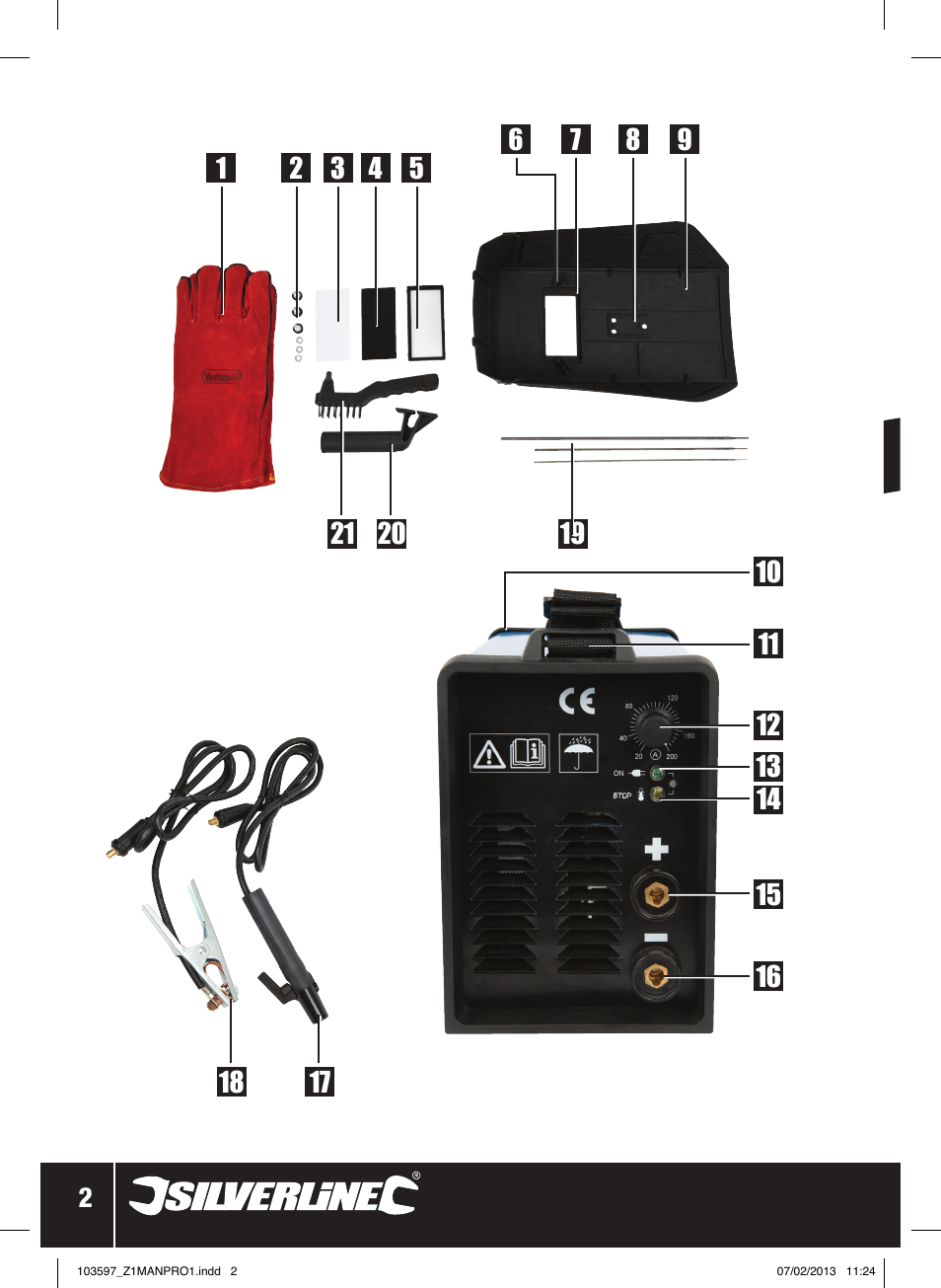 200a inver ter arc weld er | Silverline 200A Inverter Arc Welder User Manual | Page 3 / 40