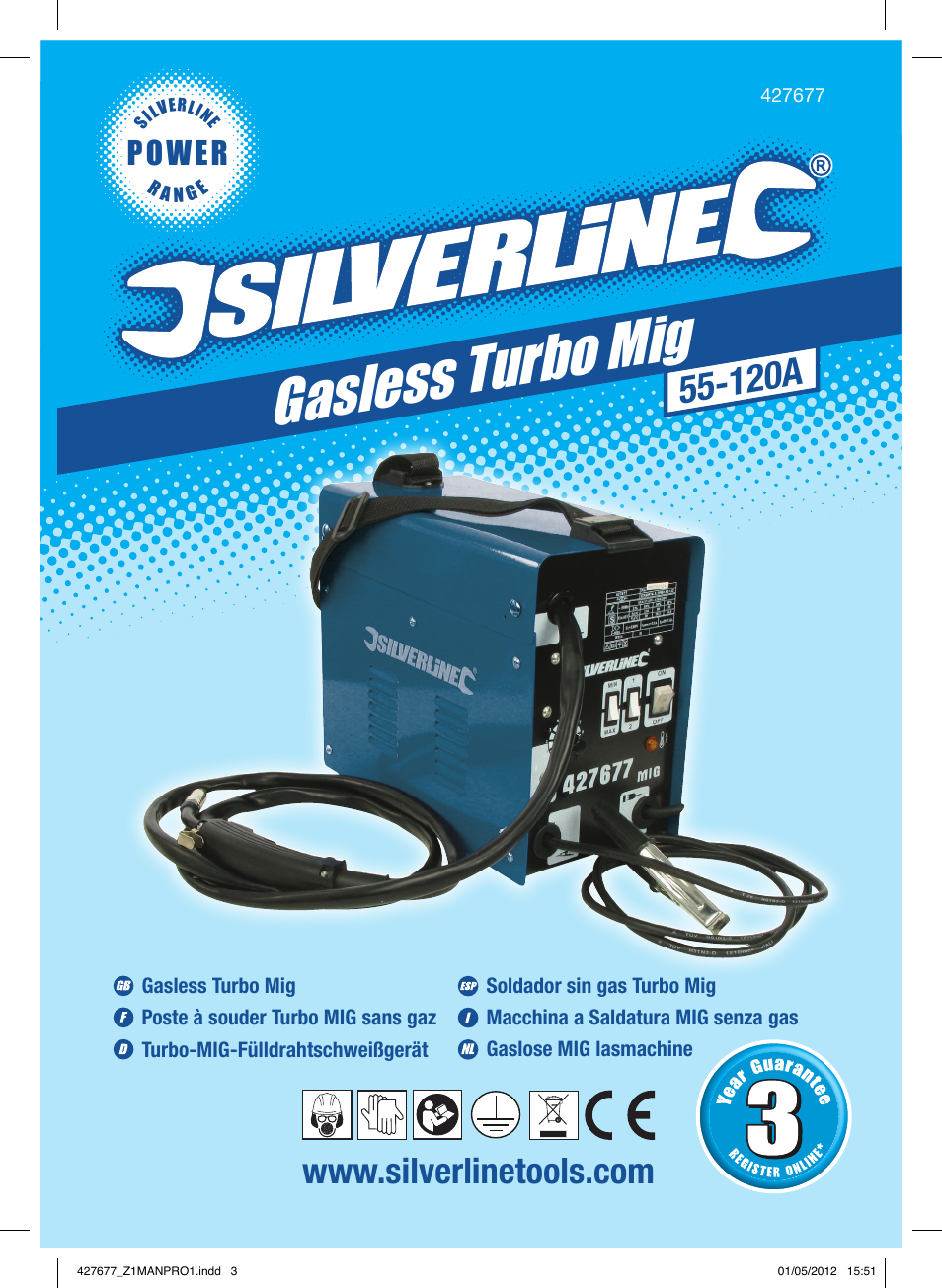 Gasless turbo mig, 120a, Power | Silverline 120A Gasless Turbo Mig User Manual | Page 2 / 28