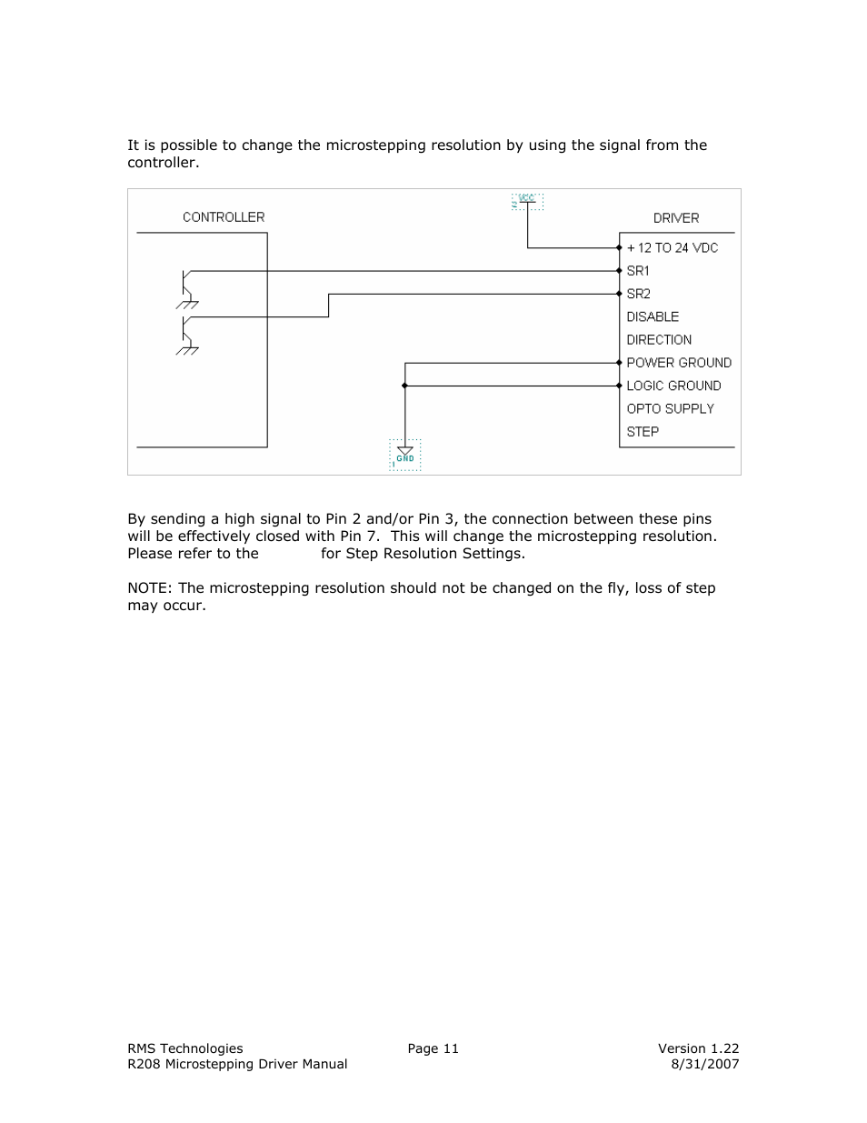 RMS Technologies R208 DRIVER User Manual | Page 11 / 16