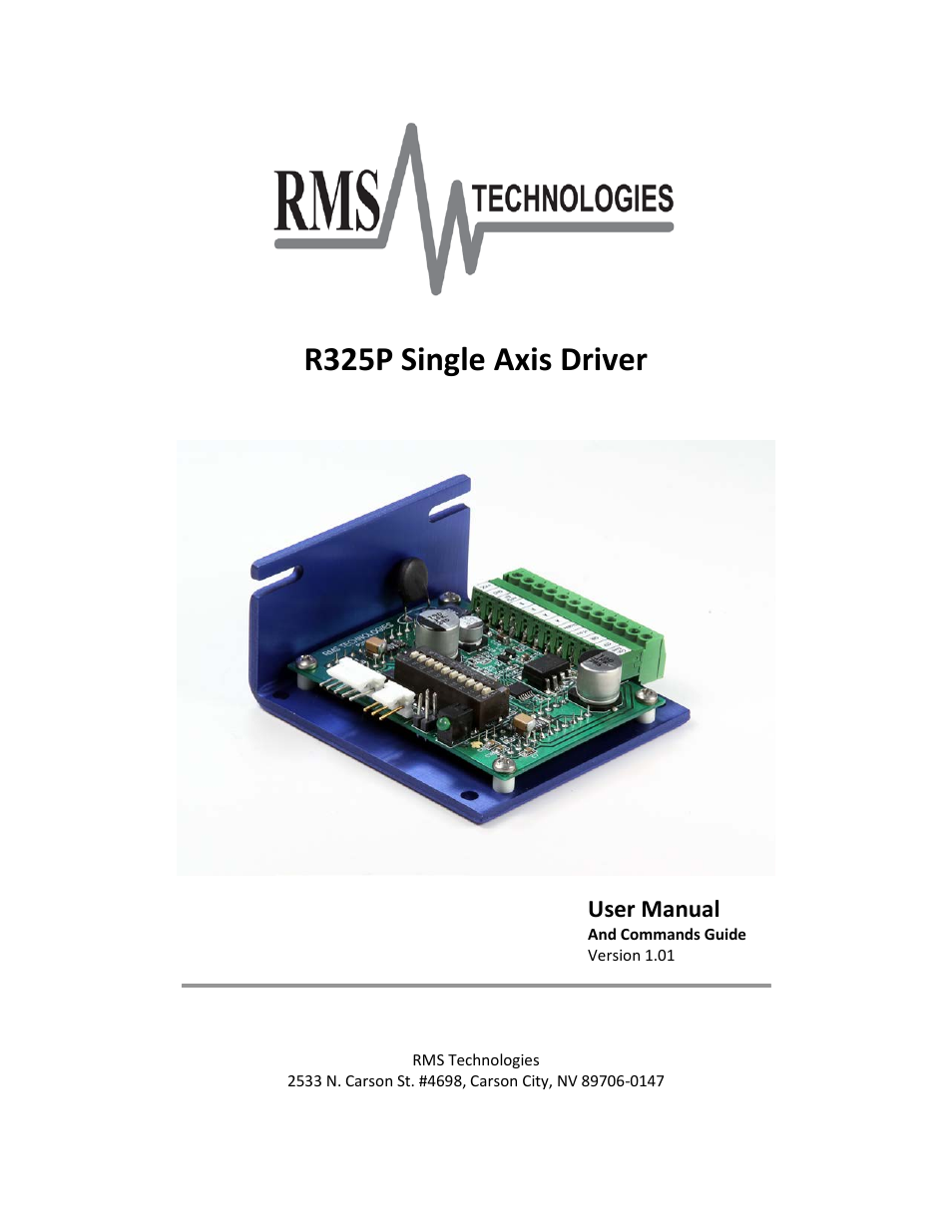 RMS Technologies R325P DRIVER User Manual | 20 pages