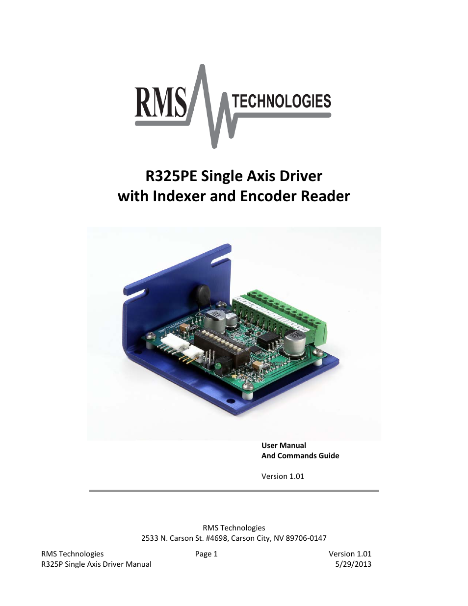 RMS Technologies R325P DRIVER User Manual | 30 pages