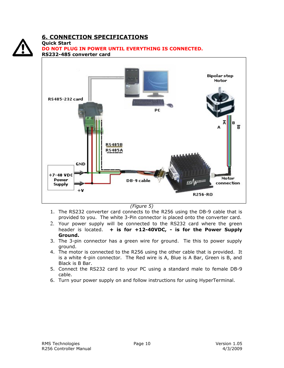RMS Technologies R256 CONTROLLER/DRIVER User Manual | Page 10 / 27