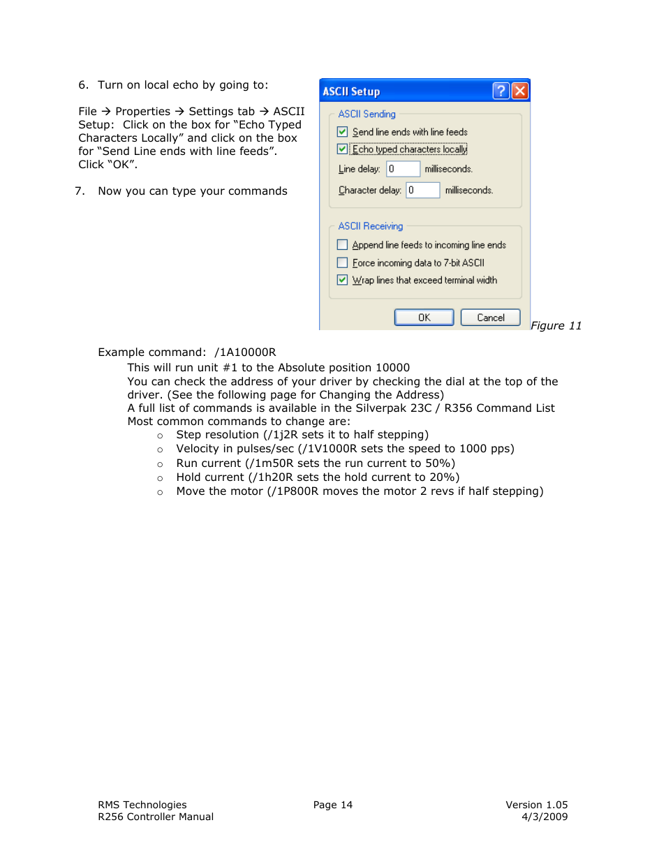 RMS Technologies R256 CONTROLLER/DRIVER User Manual | Page 14 / 27
