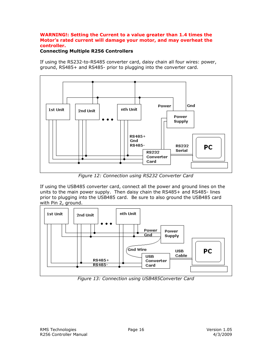 RMS Technologies R256 CONTROLLER/DRIVER User Manual | Page 16 / 27