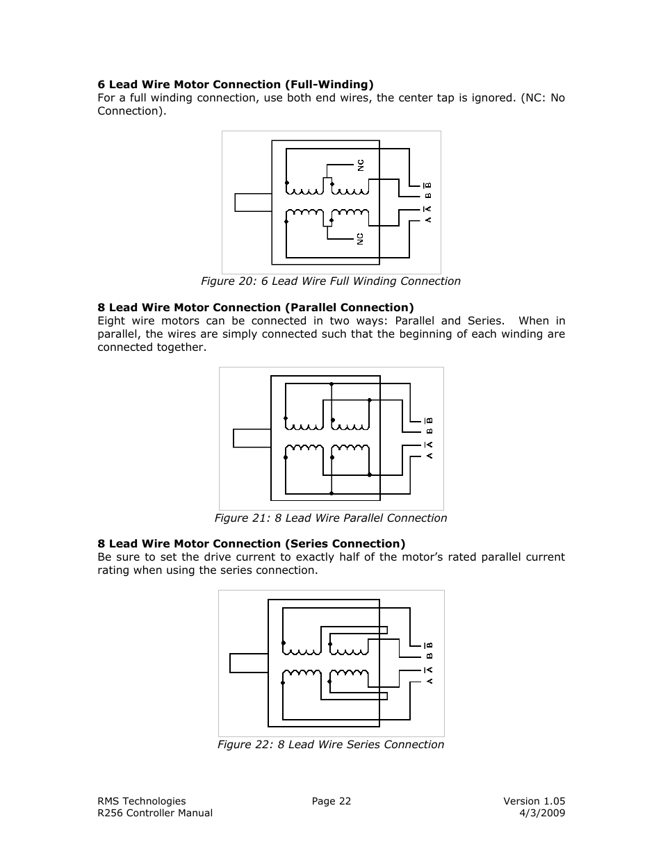 RMS Technologies R256 CONTROLLER/DRIVER User Manual | Page 22 / 27