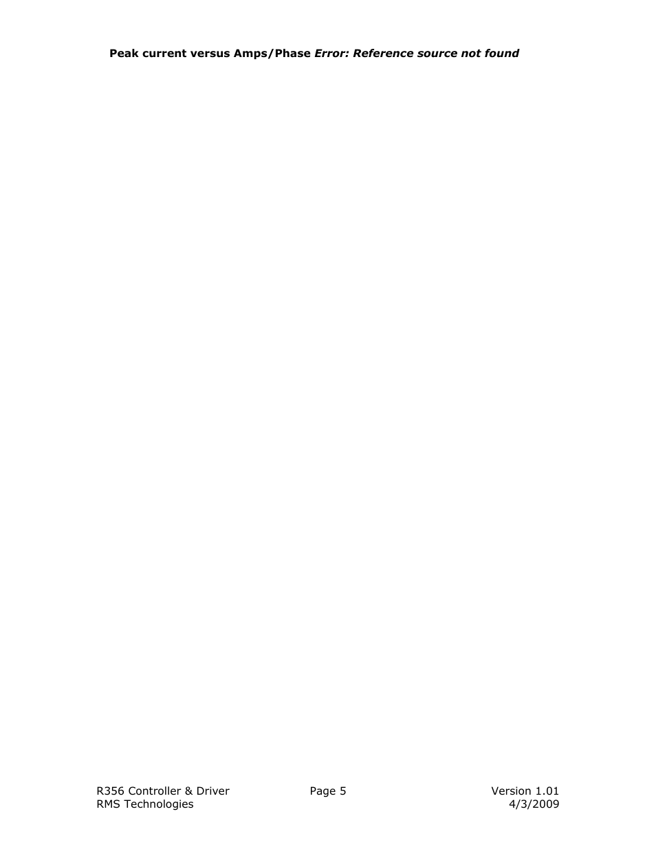 RMS Technologies R356-RO CONTROLLER/DRIVER User Manual | Page 5 / 25