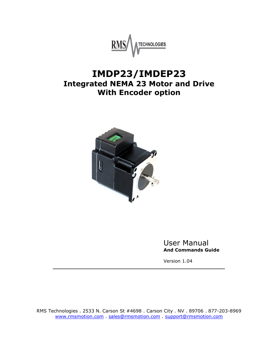 RMS Technologies IMDP 23 W/ POLE DAMPING TECHNOLOGY*NEW* User Manual | 26 pages