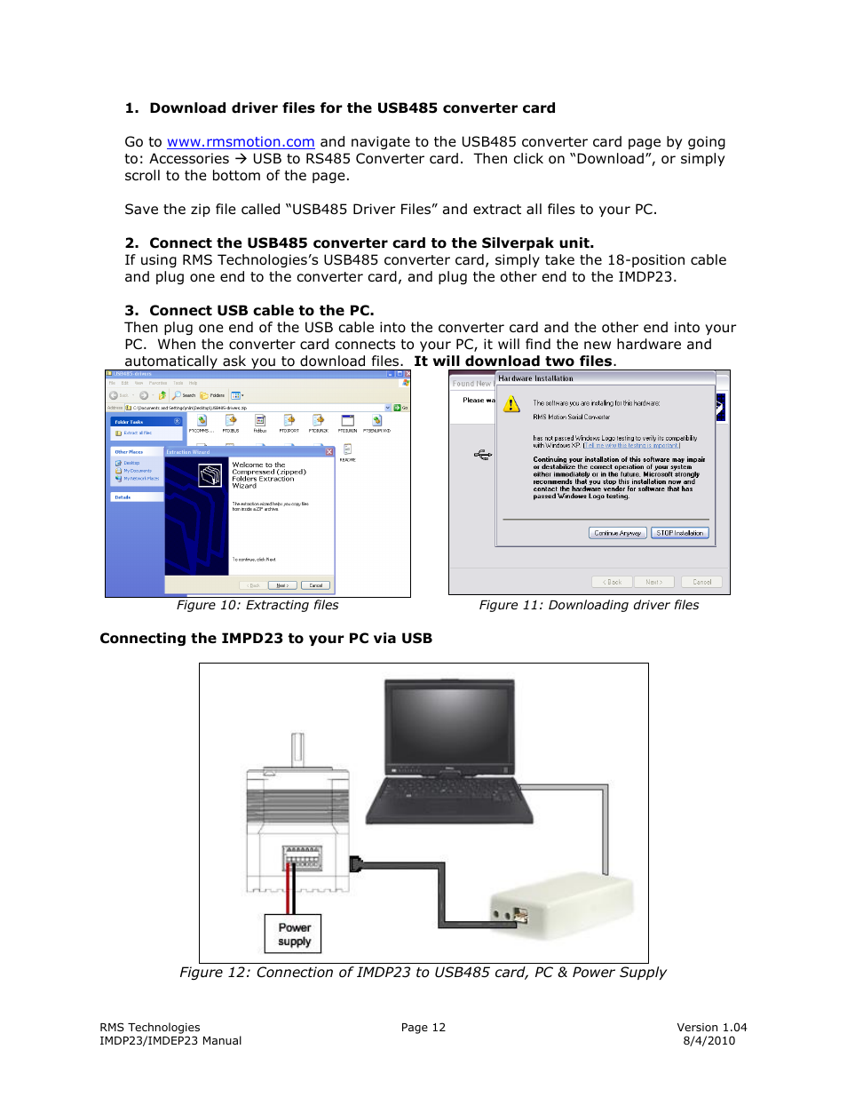 Onnecting the, Imdp23, To your | RMS Technologies IMDP 23 W/ POLE DAMPING TECHNOLOGY*NEW* User Manual | Page 12 / 26