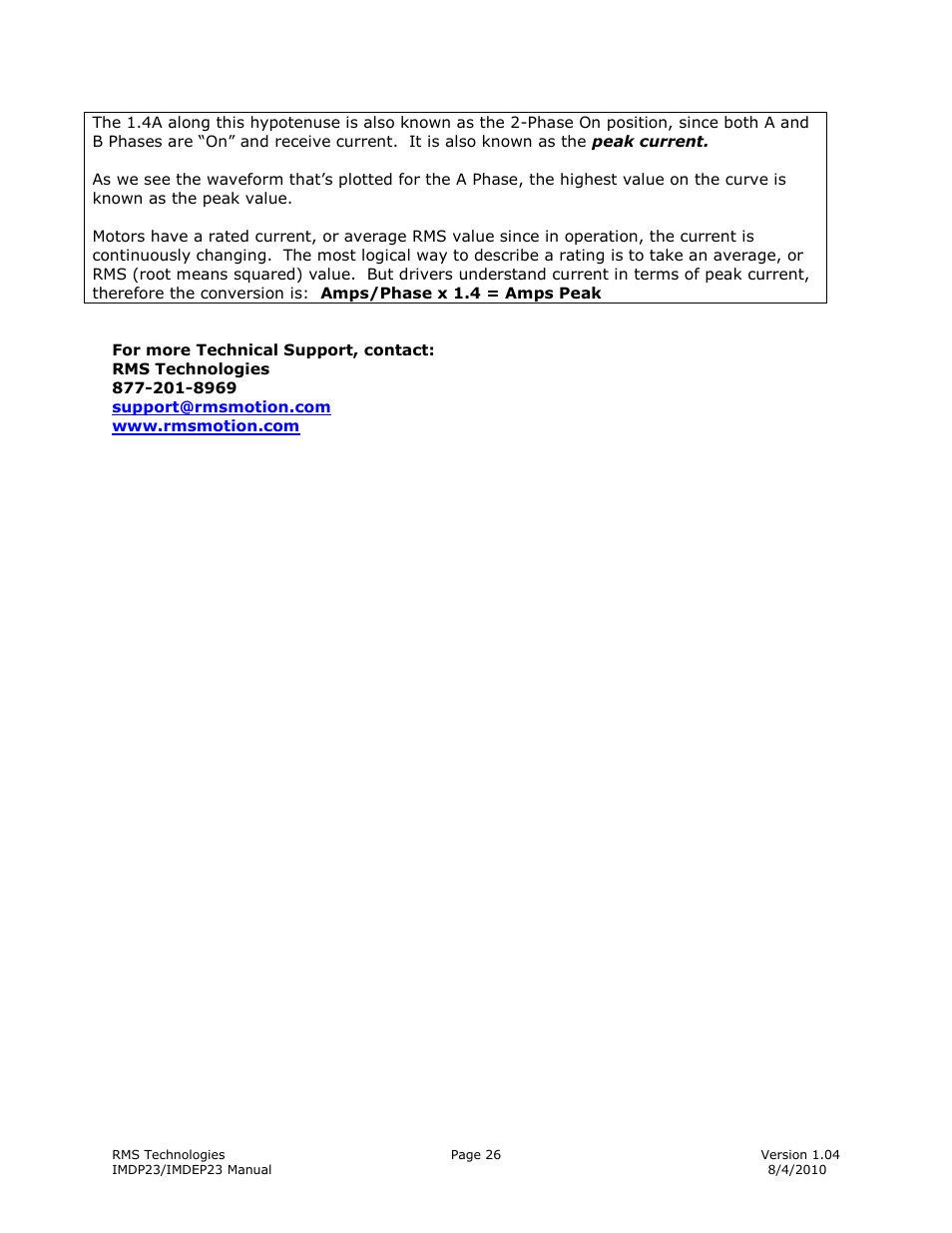 RMS Technologies IMDP 23 W/ POLE DAMPING TECHNOLOGY*NEW* User Manual | Page 26 / 26