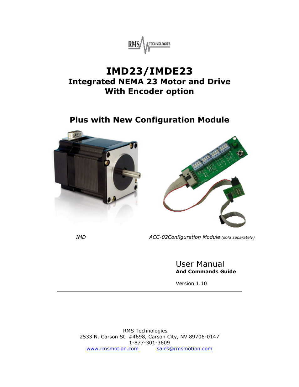 RMS Technologies IMD23 W/ POLE DAMPING TECHNOLOGY User Manual | 23 pages
