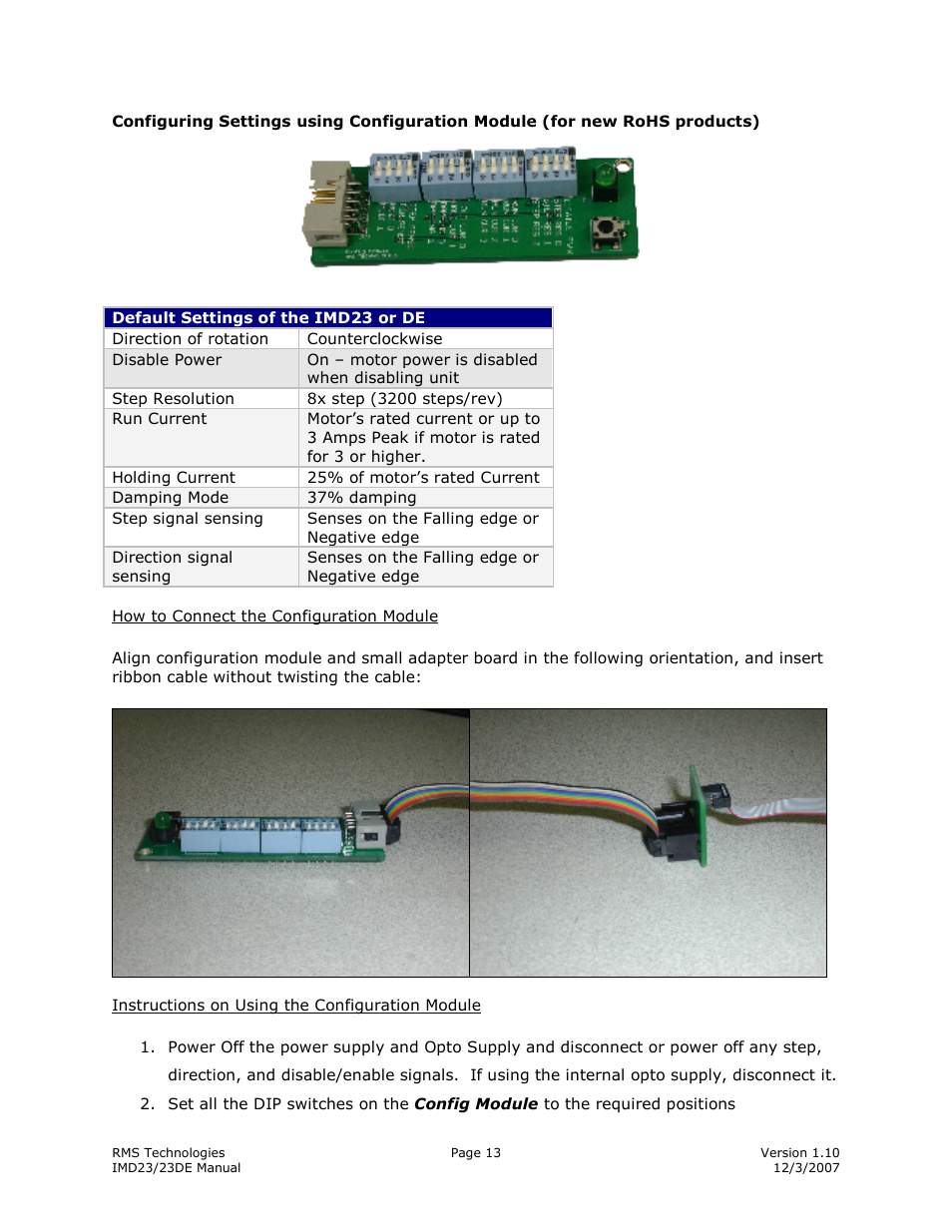 RMS Technologies IMD23 W/ POLE DAMPING TECHNOLOGY User Manual | Page 13 / 23