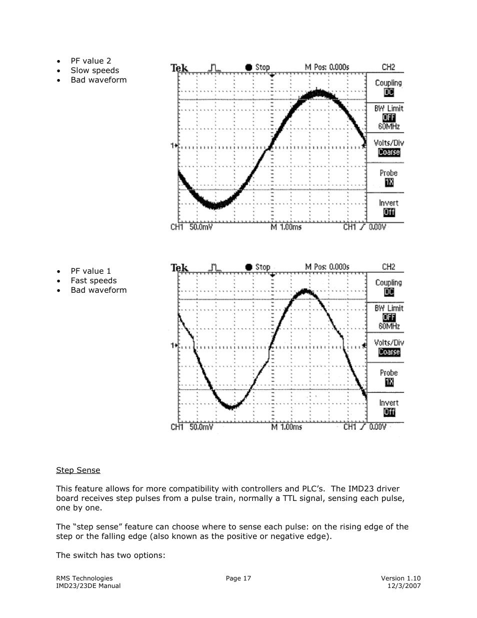 RMS Technologies IMD23 W/ POLE DAMPING TECHNOLOGY User Manual | Page 17 / 23