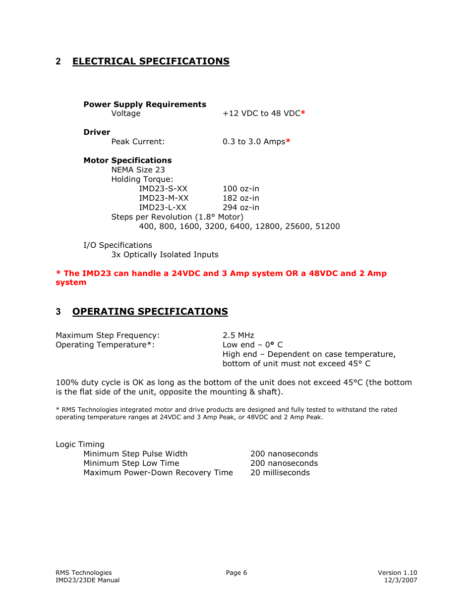 RMS Technologies IMD23 W/ POLE DAMPING TECHNOLOGY User Manual | Page 6 / 23