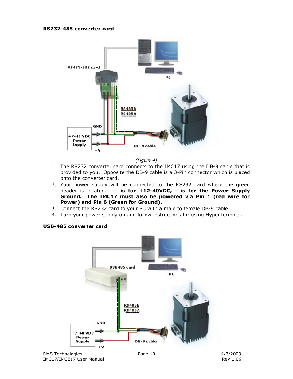 RMS Technologies IMC17 INTEGRATED MOTOR CONTROLLER/DRIVER User Manual | Page 10 / 23