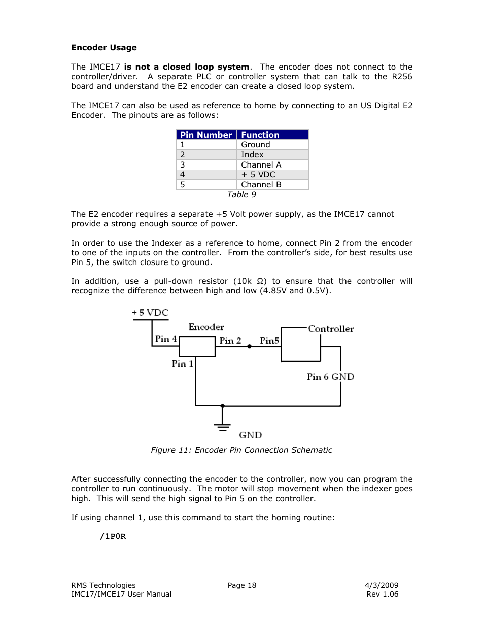 RMS Technologies IMC17 INTEGRATED MOTOR CONTROLLER/DRIVER User Manual | Page 18 / 23