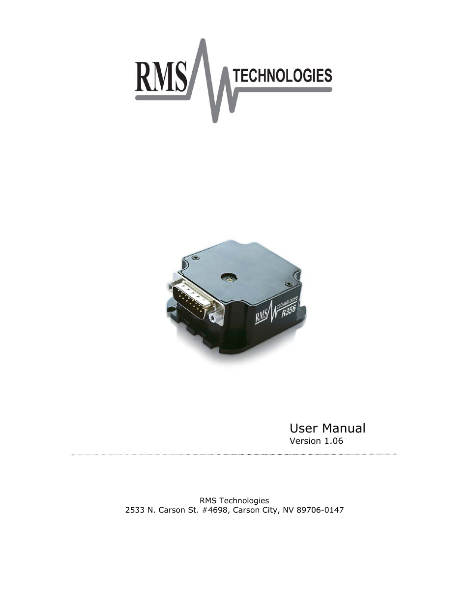RMS Technologies IMCE23 INTERGRATED MOTOR+CONTROLLER +DRIVER+ENCOD User Manual | 23 pages