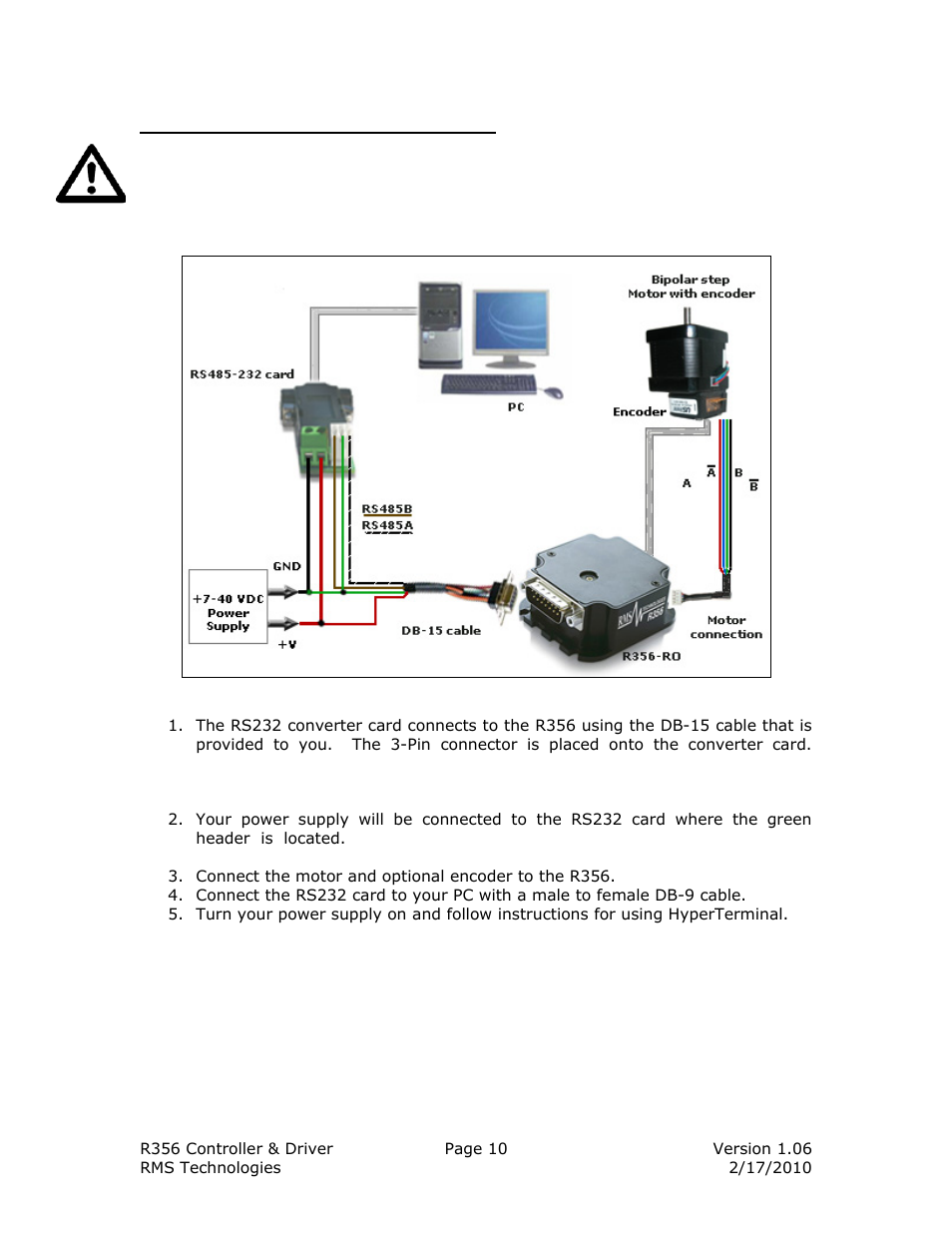 RMS Technologies IMCE23 INTERGRATED MOTOR+CONTROLLER +DRIVER+ENCOD User Manual | Page 10 / 23