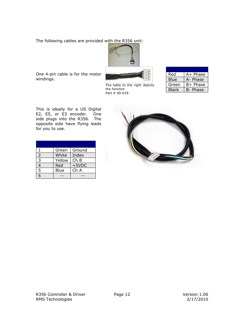 RMS Technologies IMCE23 INTERGRATED MOTOR+CONTROLLER +DRIVER+ENCOD User Manual | Page 12 / 23