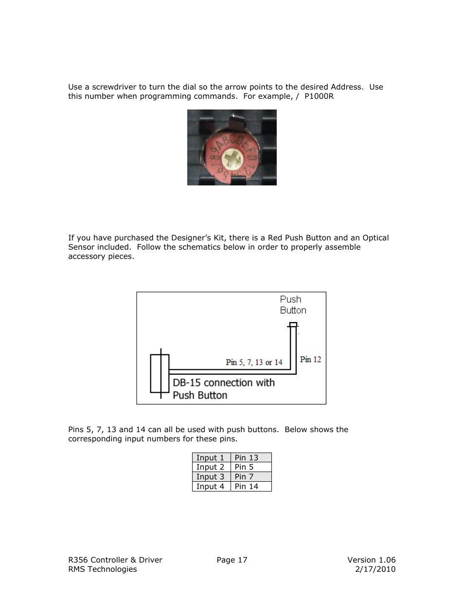 RMS Technologies IMCE23 INTERGRATED MOTOR+CONTROLLER +DRIVER+ENCOD User Manual | Page 17 / 23