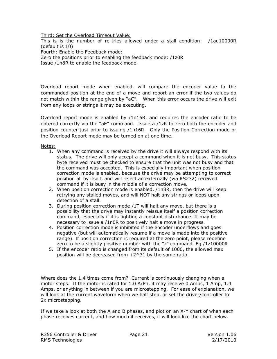 RMS Technologies IMCE23 INTERGRATED MOTOR+CONTROLLER +DRIVER+ENCOD User Manual | Page 21 / 23