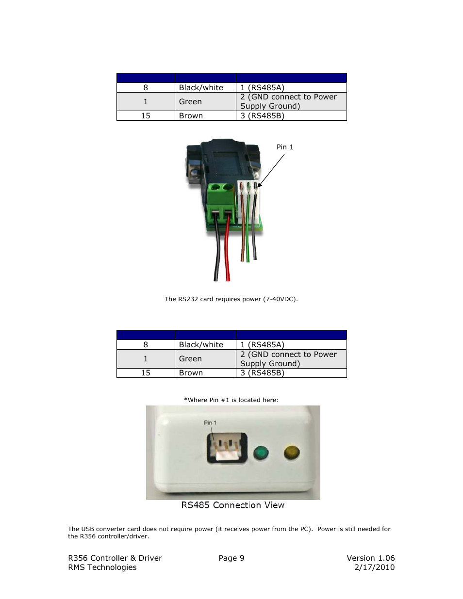 RMS Technologies IMCE23 INTERGRATED MOTOR+CONTROLLER +DRIVER+ENCOD User Manual | Page 9 / 23
