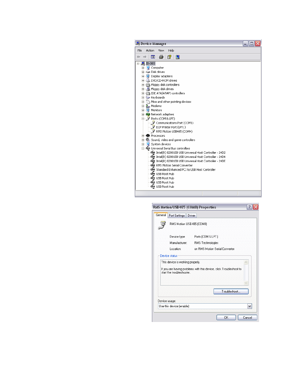 RMS Technologies USB485 CONVERTER CARD User Manual | Page 12 / 14