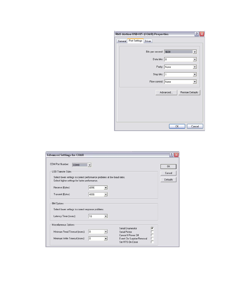 RMS Technologies USB485 CONVERTER CARD User Manual | Page 13 / 14