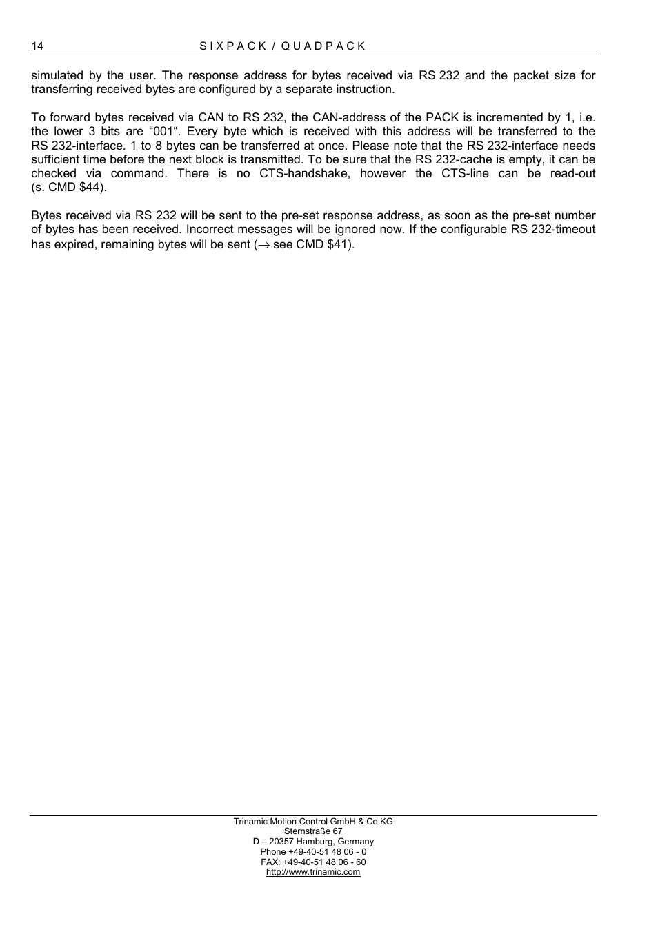 RMS Technologies 4-AXIS CONTROLLER/DRIVER User Manual | Page 14 / 33