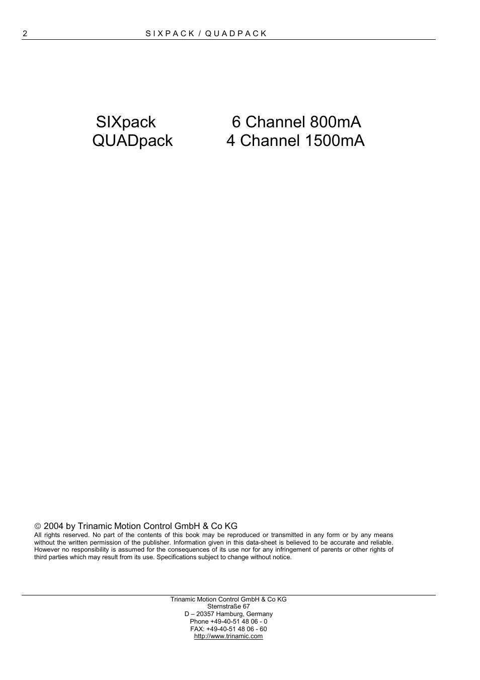 RMS Technologies 4-AXIS CONTROLLER/DRIVER User Manual | Page 2 / 33