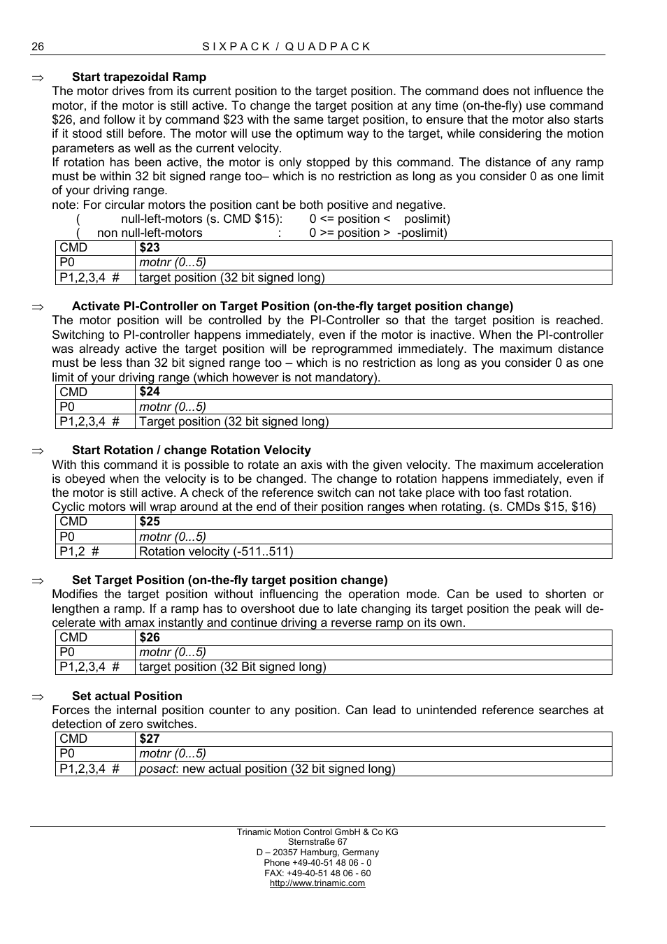 RMS Technologies 4-AXIS CONTROLLER/DRIVER User Manual | Page 26 / 33