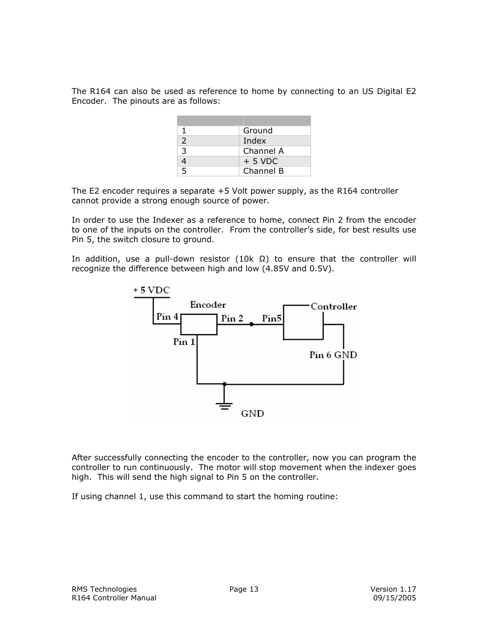 RMS Technologies IMDE23 INTEGRATED MOTOR+DRIVER+ENCODER User Manual | Page 13 / 17