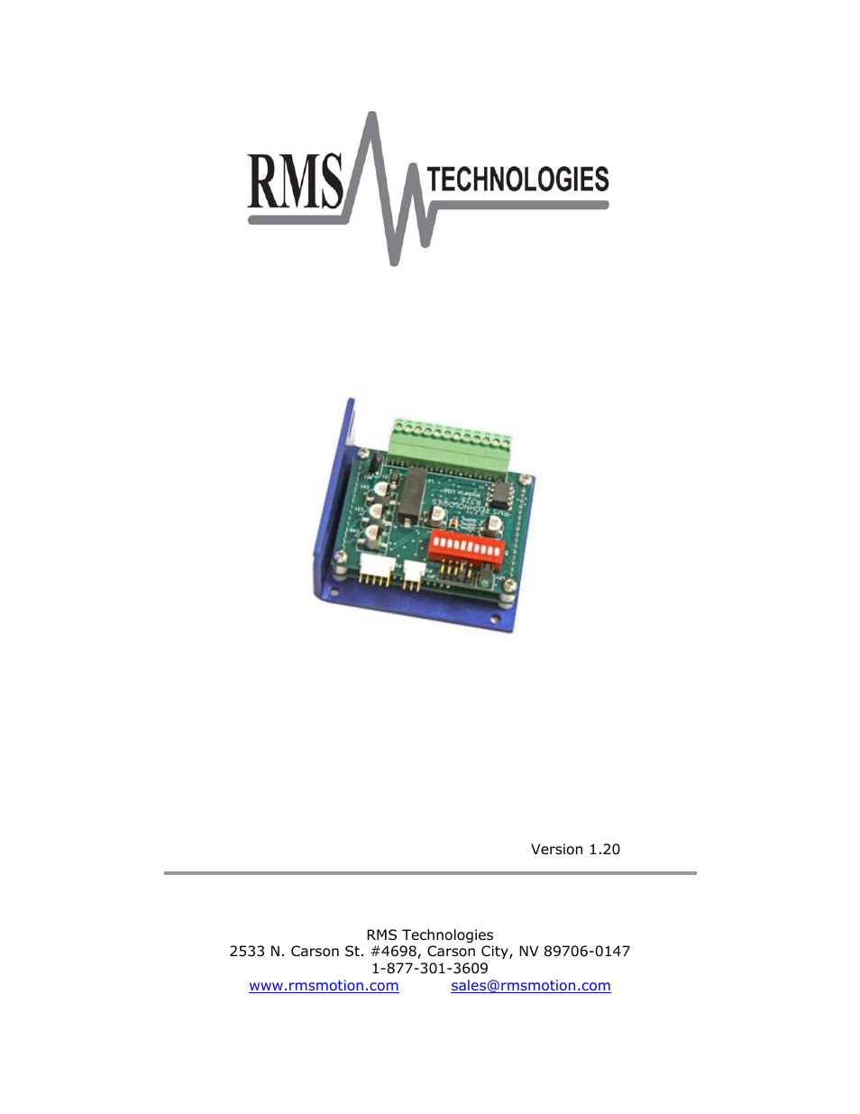 RMS Technologies R325 DRIVER W/PDT User Manual | 26 pages