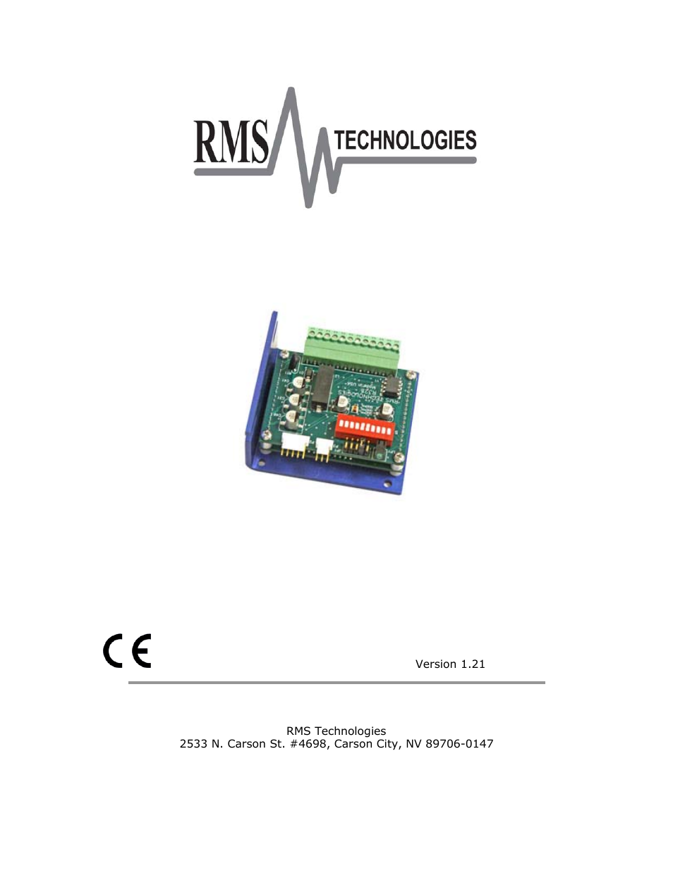 RMS Technologies R325 DRIVER W/PDT User Manual | 20 pages