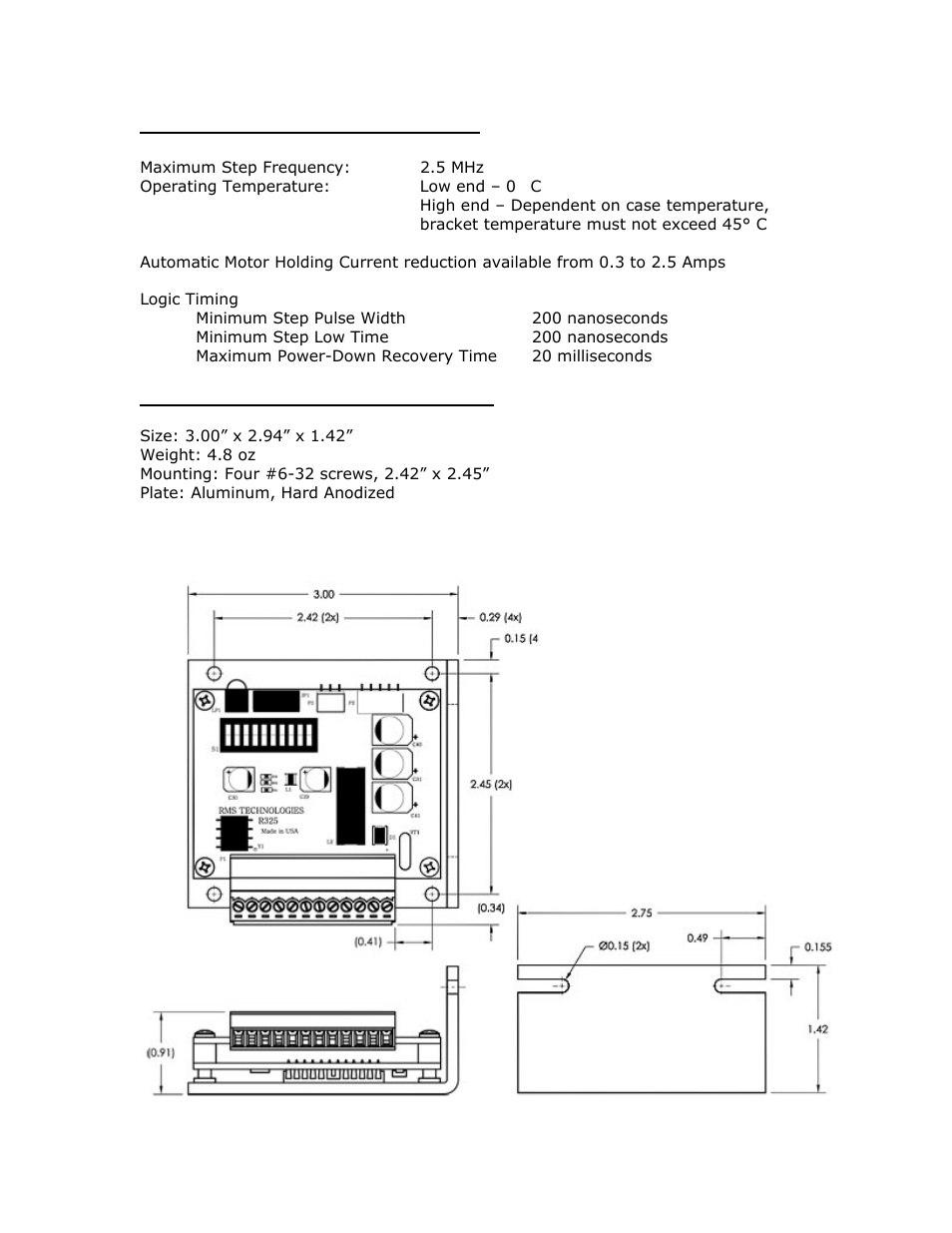 RMS Technologies R325 DRIVER W/PDT User Manual | Page 6 / 20