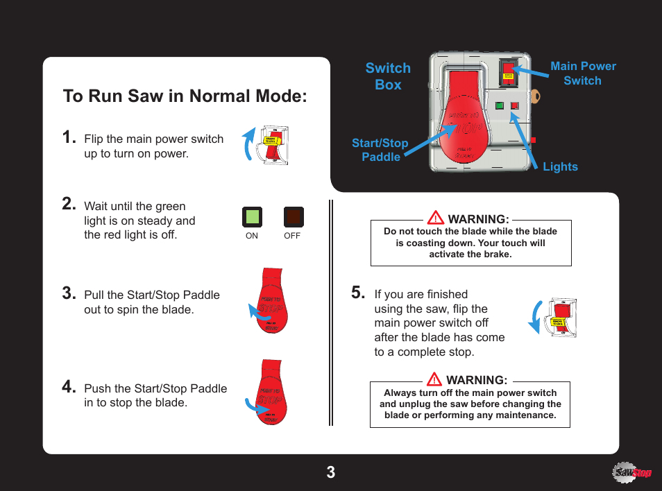 SawStop SawStop User Manual | Page 3 / 13