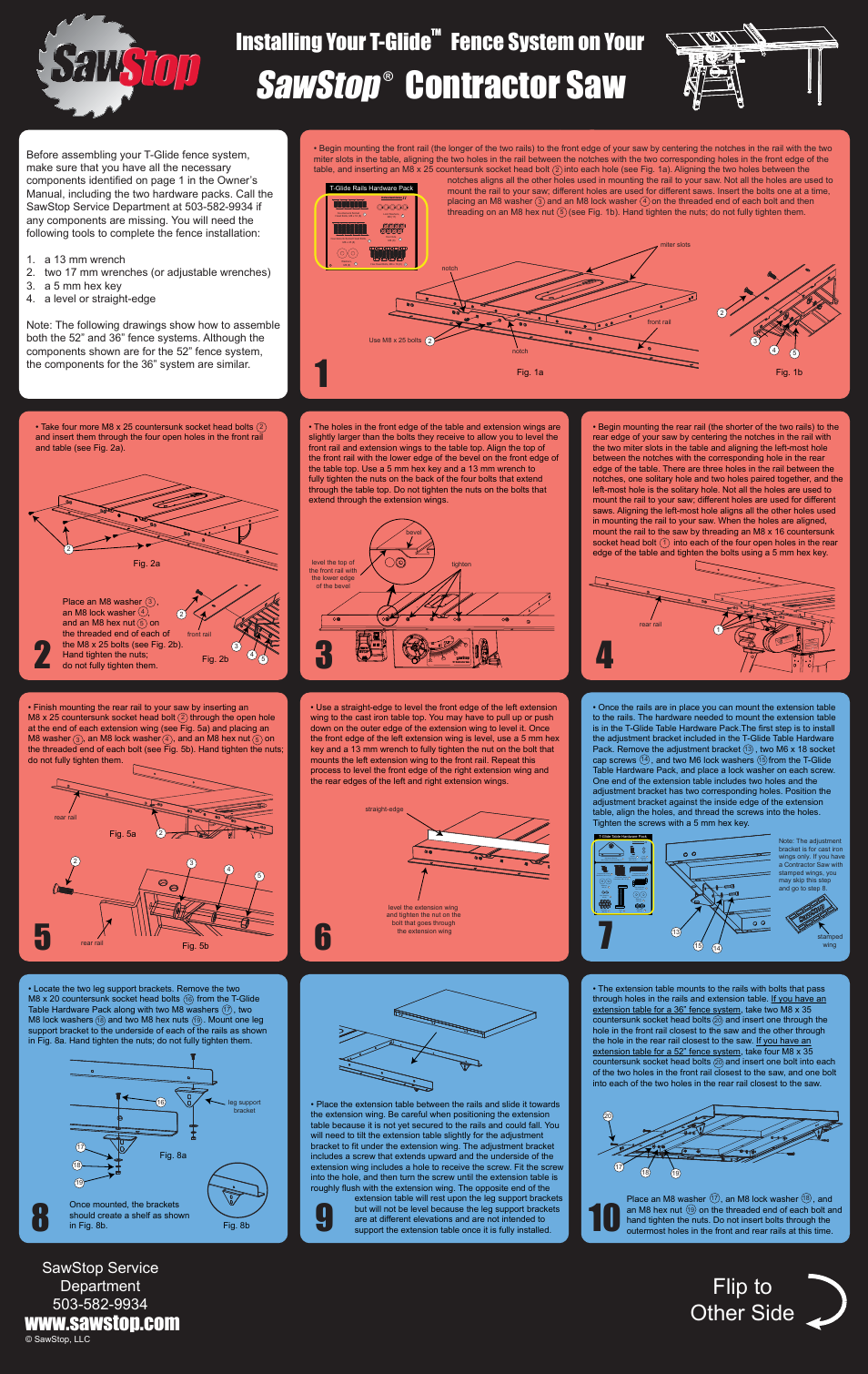 SawStop T-Glide User Manual | 2 pages