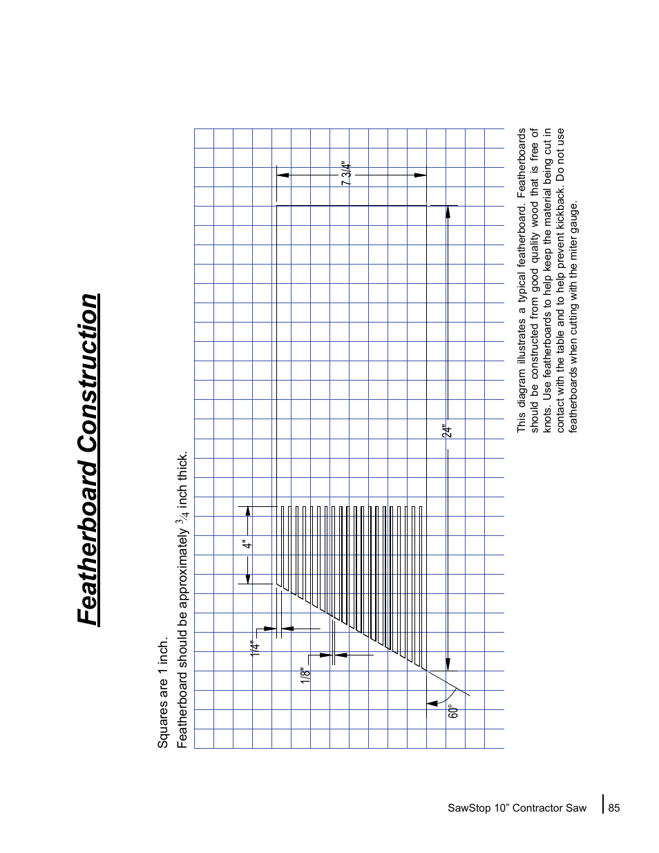 Featherboard construction | SawStop CNS175-AU User Manual | Page 87 / 112