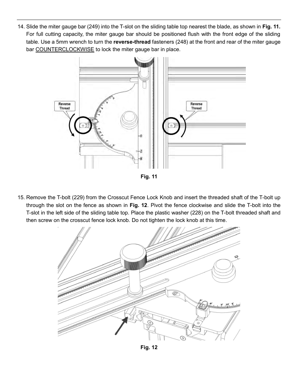 SawStop Sliding Crosscut Table User Manual | Page 14 / 21