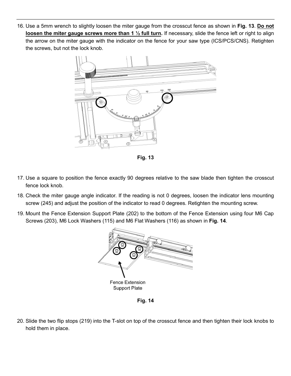 SawStop Sliding Crosscut Table User Manual | Page 15 / 21