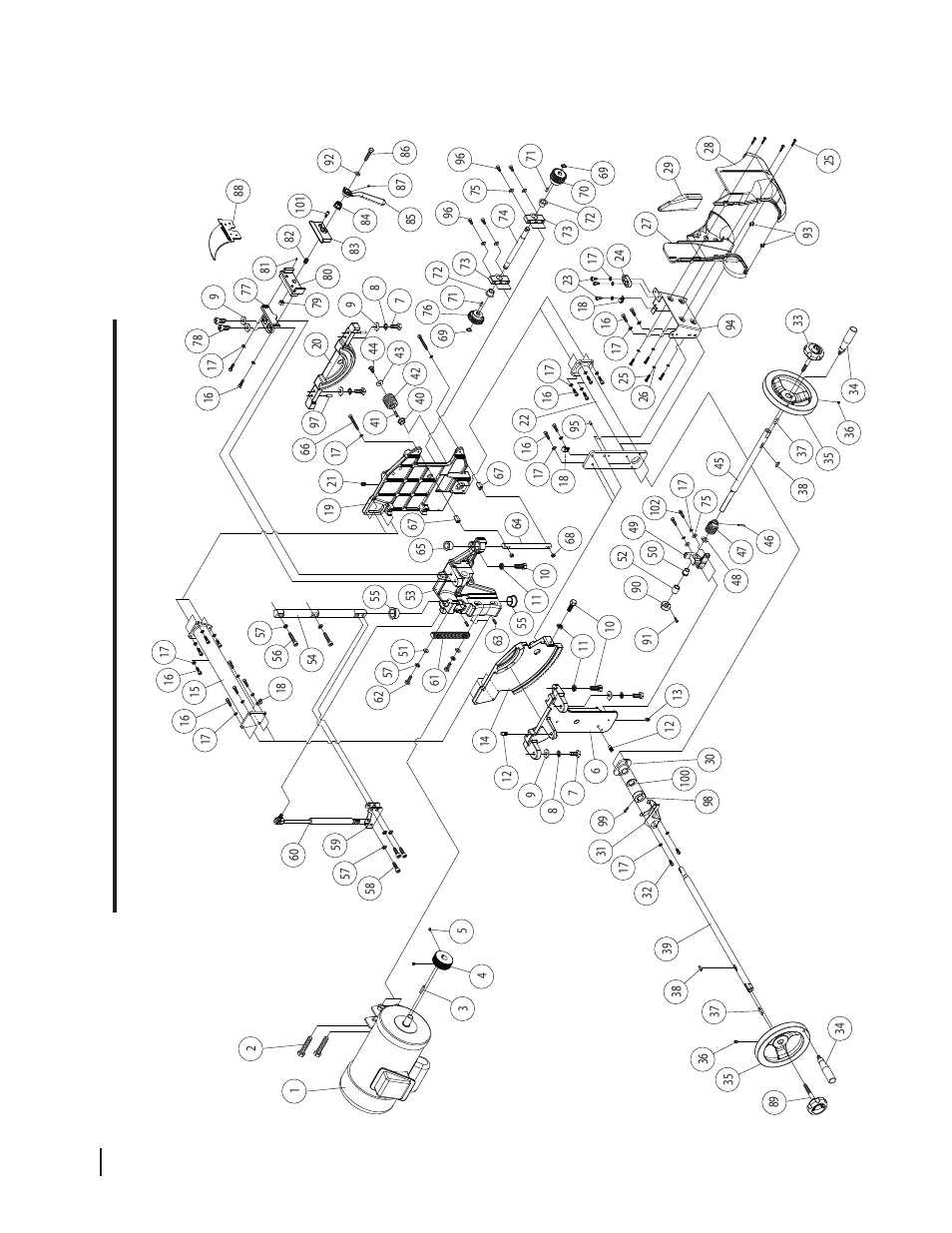 Internal assembly exploded v iew | SawStop 3.0HP User Manual | Page 104 / 123