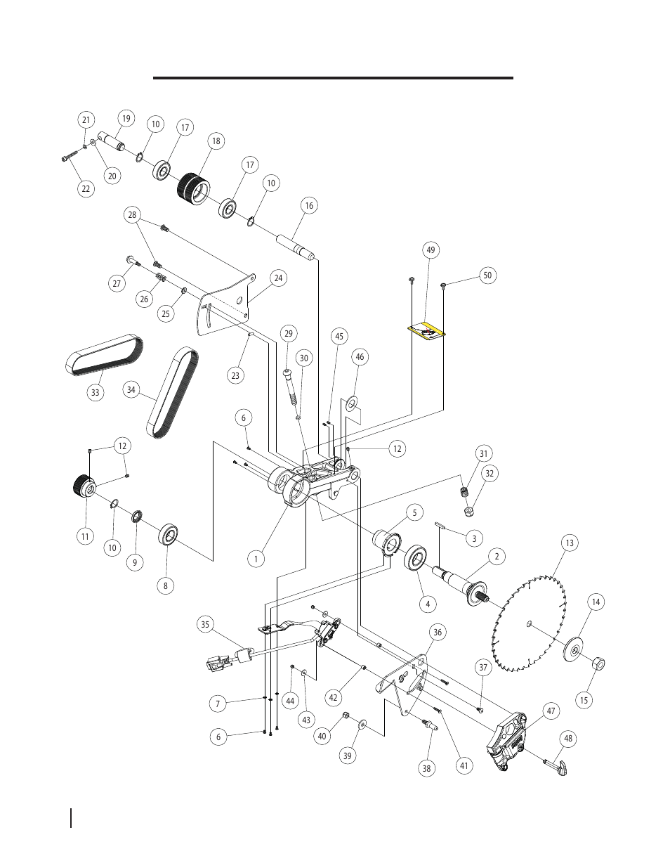 Arbor assembly exploded view | SawStop 3.0HP User Manual | Page 108 / 123