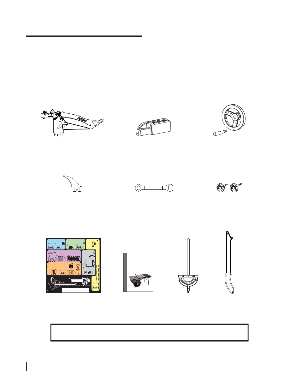 Unpacking your saw, Lock knobs (two) push stick, Two) | SawStop 3.0HP User Manual | Page 14 / 123