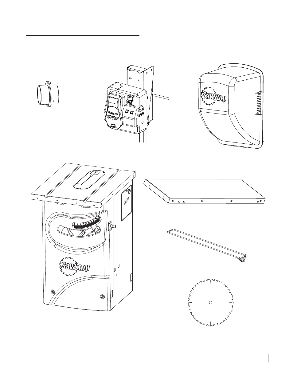 Unpacking your saw | SawStop 3.0HP User Manual | Page 15 / 123