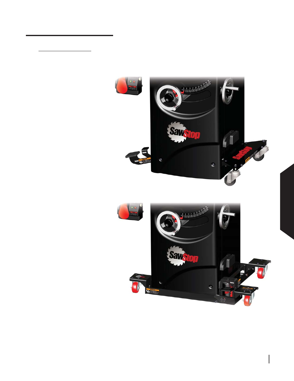 Using your saw, Using y our saw | SawStop 3.0HP User Manual | Page 59 / 123