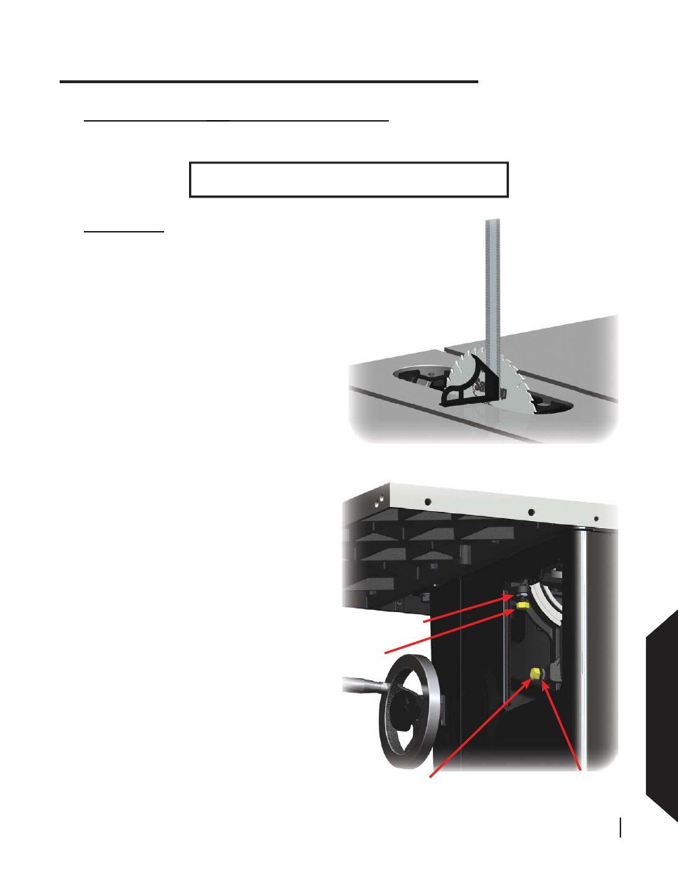 Making adjustments to your saw, Adjusting y our saw | SawStop 3.0HP User Manual | Page 75 / 123