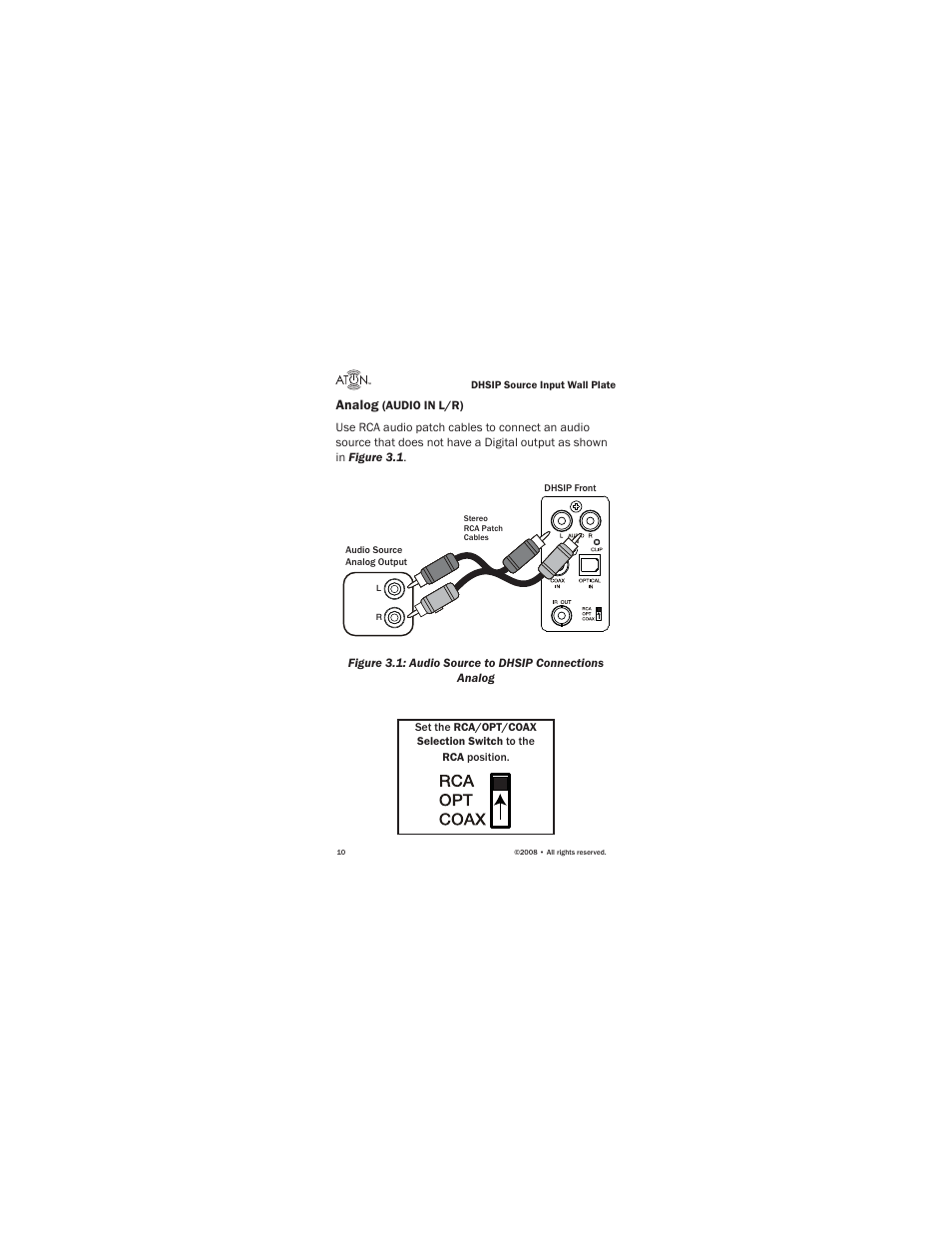 Analog | ATON Source Input Wall PlateWallplate DHSIP User Manual | Page 12 / 48