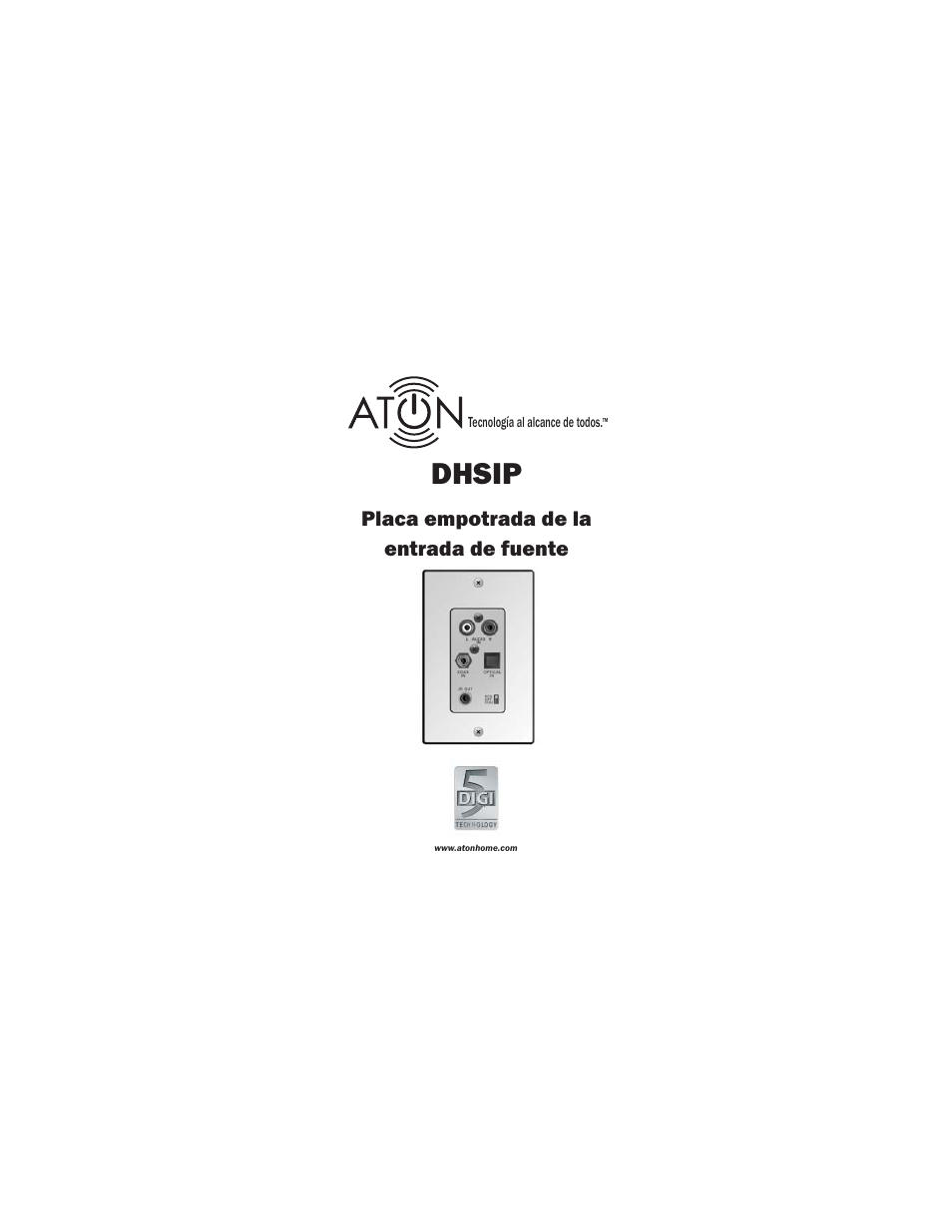 Dhsip | ATON Source Input Wall PlateWallplate DHSIP User Manual | Page 25 / 48