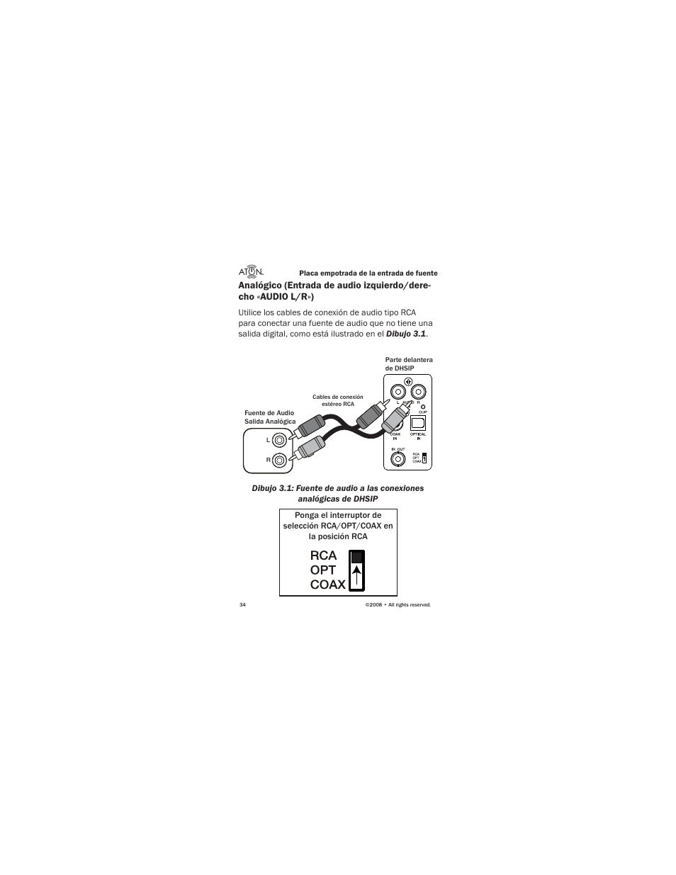 ATON Source Input Wall PlateWallplate DHSIP User Manual | Page 36 / 48